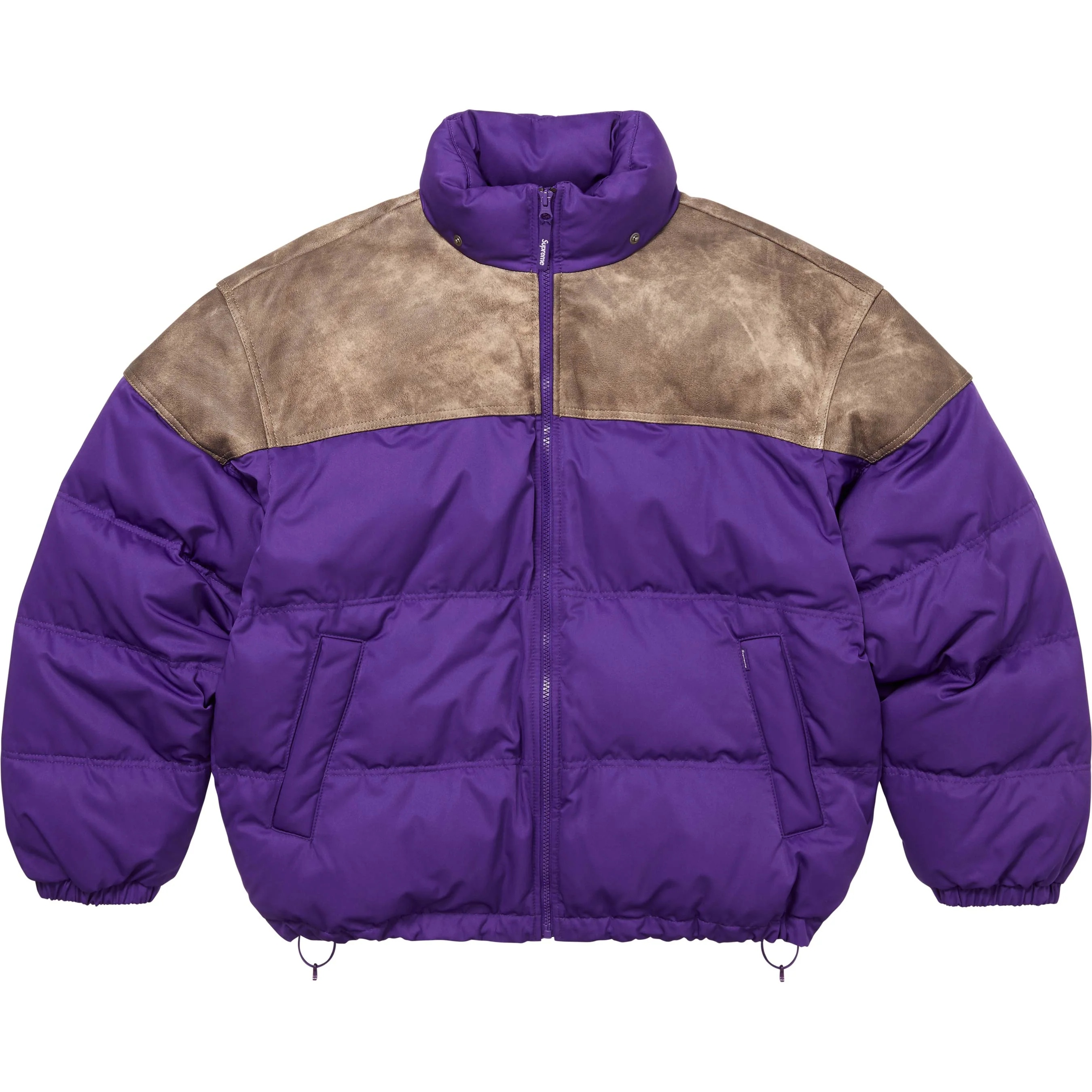 Leather Yoke Puffer Jacket view 7